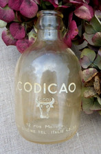 PETITE BOUTEILLE PUBLICITAIRE EN VERRE - CODICAO - ANNÉES 50 - LAIT CHOCOLATÉ
