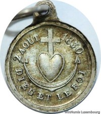 E8013 Médaille Roi Henri V 1830 Dieu et le Roi Argent FDC -> Faire offre