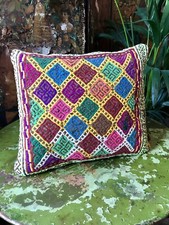 Vintage Kilim Covered Feather