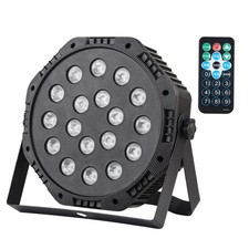 Par LED Projecteur - 18Led RGB 3-en-1- avec Télécommande - 7 modes via DMX512