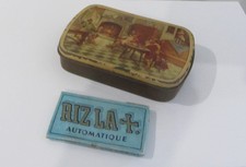 Boîte à tabac ancienne   avec publicité  Lacroix Fils Angoulême + bloc de papier