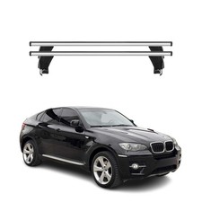 Menabo Barres de toit transversales pour BMW X6 E71 E72 2007-2014 Alu Gris