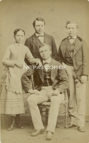Groupe vers 1870 - groupe, cdv