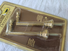 Paire Gonds Pitons pour Rideau en Laiton style Louis XVI de 110mm