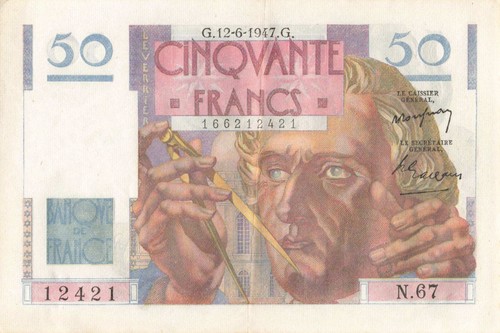 Ancien billet banque - billet, de