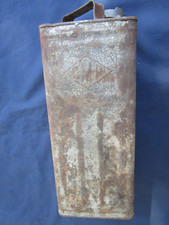 Ancienne JERRICAN ESSENCE BIDON CMP AUTO-GAZO tôle fer 5 litres