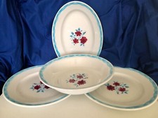 4 ANCIENS GRANDS PLATS OVALES
