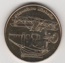 A 2010 TOKEN MEDAILLE SOUVENIR MDP -- 63 000 N°9 L'AVENTURE MICHELIN TRAIN AVION