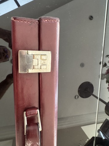 Malette hermes cuir bordeaux - malette,