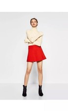 Mini jupe plissée rouge à