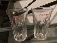 RARE LOT 2 SUPERBES VERRES ANCIENS OFCO JUS DE FRUITS VINTAGE ⭐️⭐️⭐️⭐️⭐️