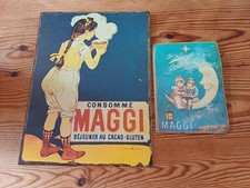 2 Plaques Tole Pub Maggi