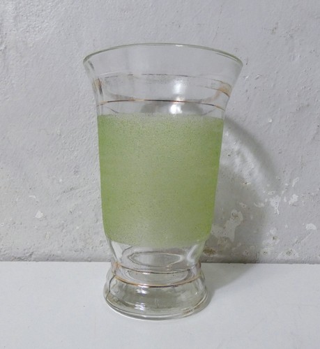 Vase verre granité vert - verre, et
