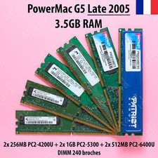 RAM PowerMac G5 Late 2005 - 6 barrettes mémoire DIMM 240 broches 3.5GB au total