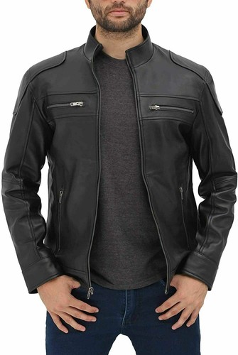 Blouson cuir noir - motard, moto