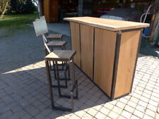 Comptoir industriel bois chêne et  mètal   FABRICATION SUR MESUR