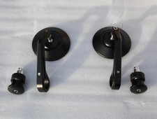 RETROVISEURS EMBOUT DE GUIDON NOIR KAWASAKI Z750 Z800 Z1000 ER6 ROND