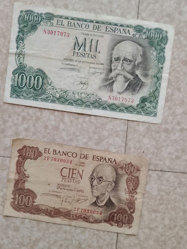 Lot deux billets - lot, espagne