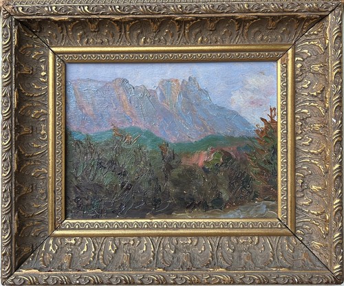 Small antique original oil - antique,