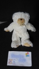 doudou peluche Câlin'ours blanc beige ivoire HISTOIRE D'OURS 25cm HO1153