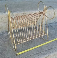 P5- Présentoir range disques vinyle métal doré rétro VINTAGE