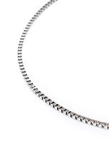 Acier Inoxydable Cou Chaîne Homme Collier Carré Lien Boîte Finition Argent