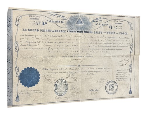 Diplôme maçonnique grand - diplôme,