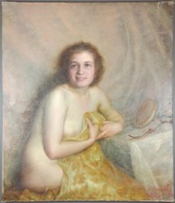 Ancien tableau portrait de - tableau, "portrait