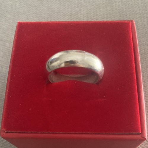 Anneau simple bombé argent - simple,