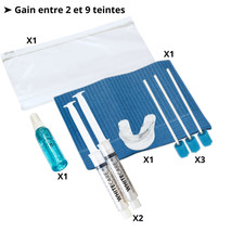 Blanchiment Dentaire Professionnel - 2 Seringues - Peroxyde 0.1% - KIT COMPLET