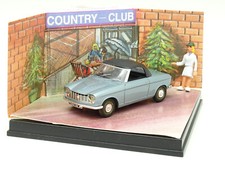 Aquavit Résine 1/43 - Diorama Peugeot 204 Cabriolet Bleue 1968 Country Club