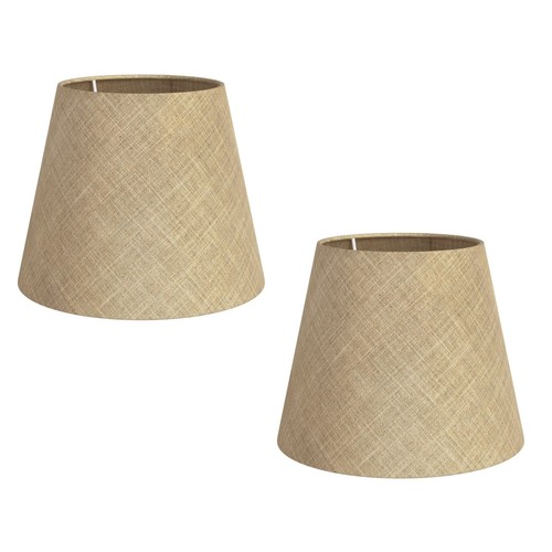 Abat jour lin jute - 2x,