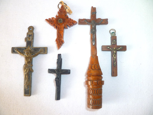 Croix pendentifs anciennes - 5,