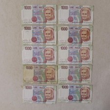 Lot de 10 billets italiens de
