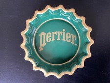 BEAU CENDRIER PUBLICITAIRE « CAPSULE PERRIER » CÉRAMIQUE / BAR BISTROT VINTAGE