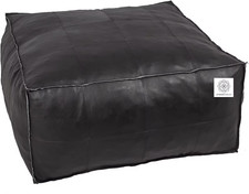 Repose-pieds ottoman en cuir