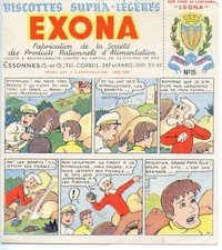 BUVARD PUBLICITAIRE BISCOTTES EXONA / BANDE DESSINEE N° 15