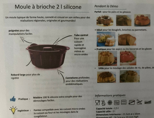 Moule brioche tupperware neuf - ,