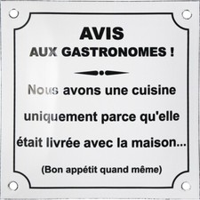 Plaque émaillée humoristique