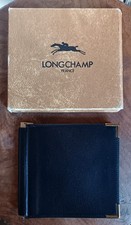 Vintage: joli porte-cartes avec pince à billets LONGCHAMP avec boîte C89
