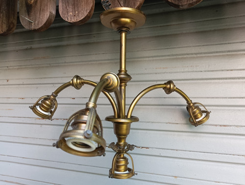 Ancien lustre feux laiton - feux, en