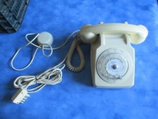 Vintage Téléphone Ancien Crème A Cadran Rotatif  TEMAT QUIMPER