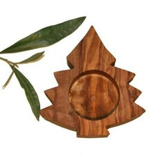 Photophore forme sapin en bois d'Olivier (ref:5106)