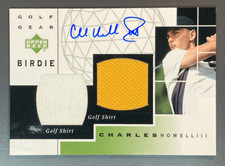 CHARLES HOWELL III 2003 Upper Deck Golf Gear Birdie Dual Materials Autograph