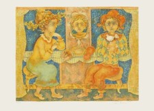 SAKTI BURMAN LE MAGICIEN 1975 lithographie signée