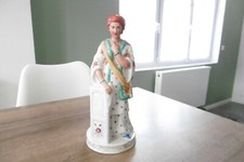 Ancien flacon bouteille porcelaine de Paris signé Badin Paris orientaliste Grec