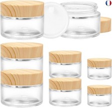 Bouteille en Verre Dépoli,Zuzer 6pcs Pot en Verre Cosmétique Vide Conteneurs C