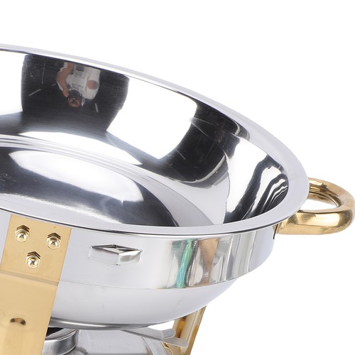 Chafing dish rond doré - dish, en