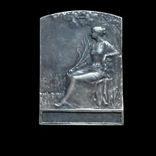 MEDAILLE FRANCAISE BRONZE par RENE BAUDICHON FEMME ART NOUVEAU 1900