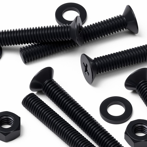 50x vis nylon noires tête